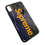 Чехол Synapse Glassy Case для Apple iPhone XS max (Supreme Black, гелевый/стеклянный)