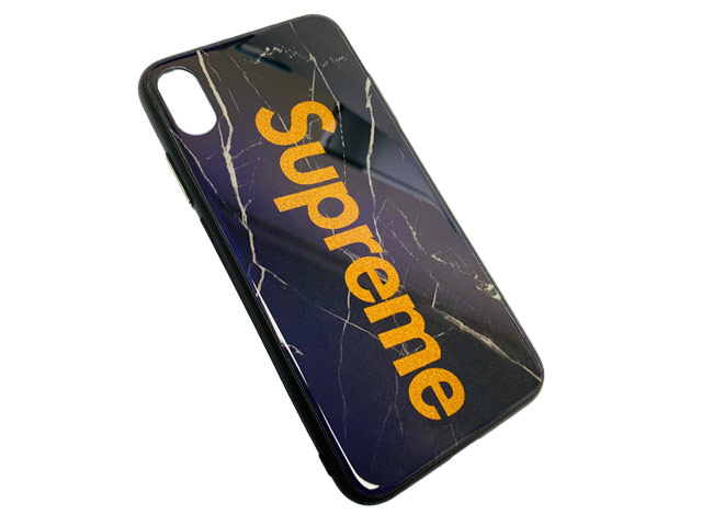 Чехол Synapse Glassy Case для Apple iPhone XS max (Supreme Black, гелевый/стеклянный)