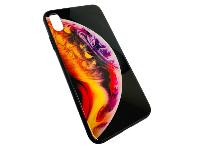 Чехол Synapse Glassy Case для Apple iPhone XS max (Bubble One, гелевый/стеклянный)