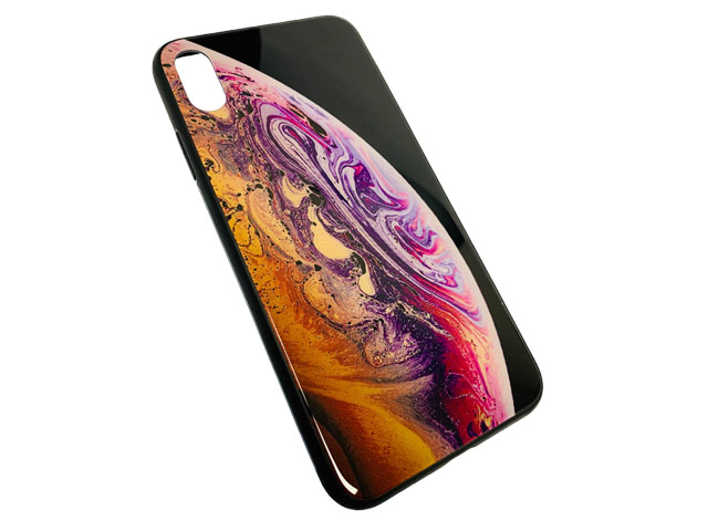 Чехол Synapse Glassy Case для Apple iPhone XS max (Bubble Two, гелевый/стеклянный)