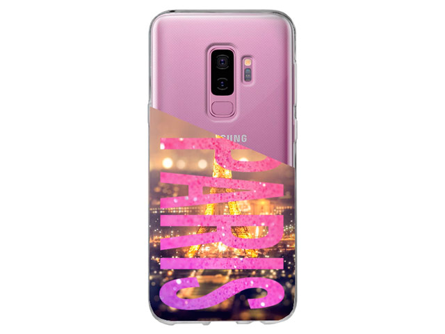 Печать на чехле для Samsung Galaxy S9 plus (прозрачный, гелевый)