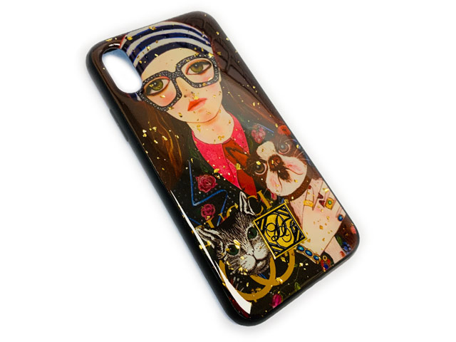 Чехол Yotrix GlitterFoil Case для Apple iPhone XR (Girl, гелевый)