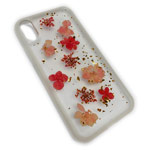 Чехол Yotrix FlowersFoil Case для Apple iPhone XS (Pink and Red, гелевый)