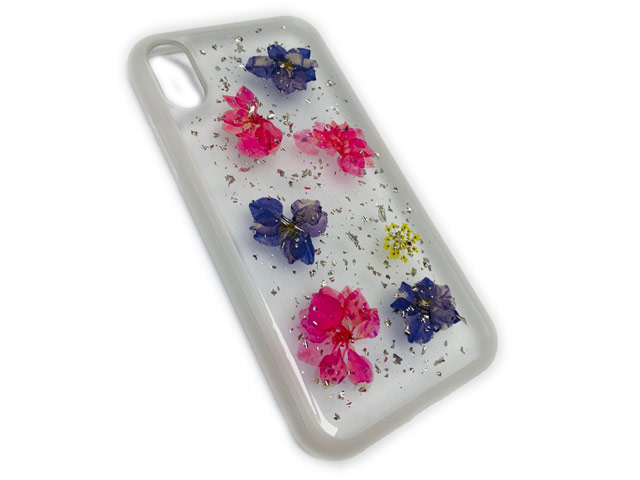 Чехол Yotrix FlowersFoil Case для Apple iPhone XR (Purple and Pink, гелевый)