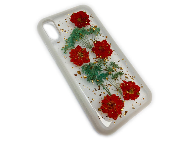 Чехол Yotrix FlowersFoil Case для Apple iPhone XR (Red, гелевый)