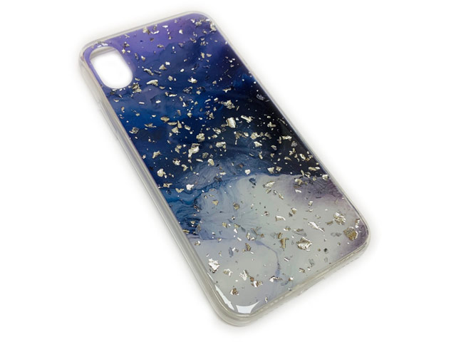 Чехол Yotrix GlitterFoil Case для Apple iPhone XS max (Galaxy One, гелевый)
