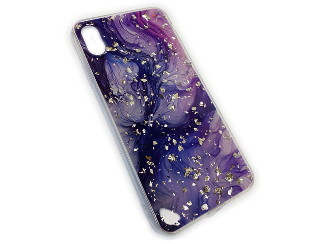 Чехол Yotrix GlitterFoil Case для Apple iPhone XR (Galaxy Two, гелевый)