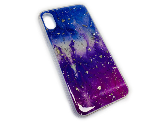 Чехол Yotrix GlitterFoil Case для Apple iPhone XS (Galaxy Five, гелевый)