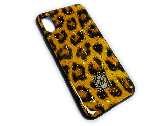 Чехол Yotrix GlitterFoil Case для Apple iPhone XS max (Leopard, гелевый)