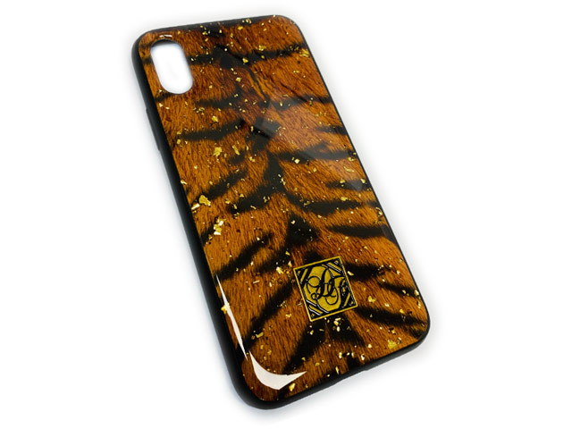 Чехол Yotrix GlitterFoil Case для Apple iPhone XS max (Tiger, гелевый)