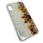 Чехол Yotrix GlitterFoil Case для Apple iPhone XS (Doggies, гелевый)