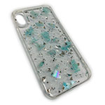 Чехол Yotrix GlitterFoil Case для Apple iPhone XR (Patches Blue, гелевый)