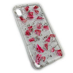 Чехол Yotrix GlitterFoil Case для Apple iPhone XR (Patches Pink, гелевый)