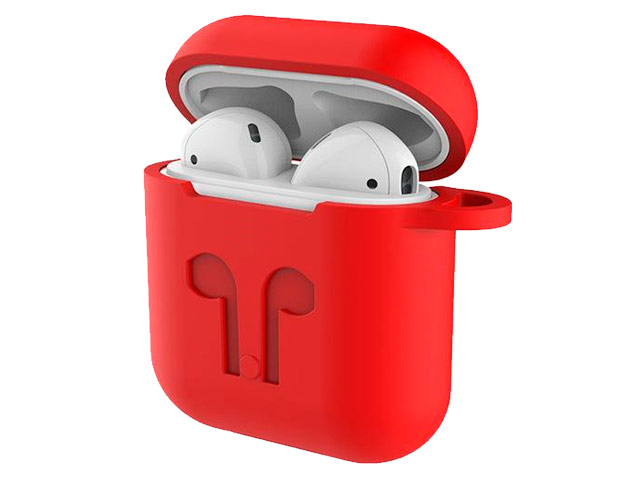 Чехол Yotrix AirPods Kit для Apple AirPods (красный, силиконовый, набор)
