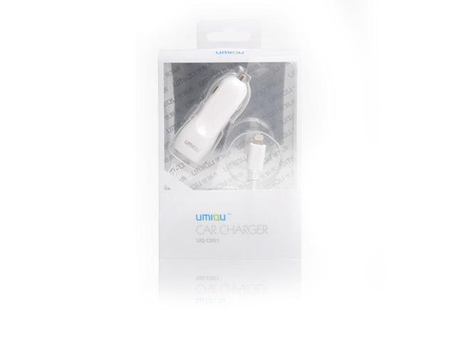 Зарядное устройство Umiqu Dual USB Car Charger для Apple iPhone/iPod/iPad (автомобильное, 2A, 2 x USB, 30-pin)