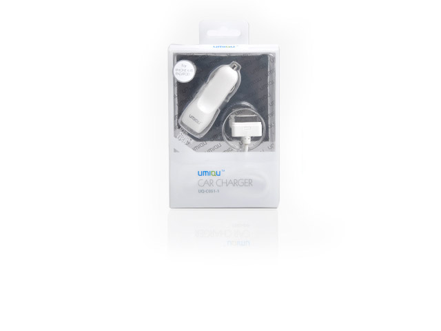 Зарядное устройство Umiqu Single USB Car Charger для Apple iPhone 4/4S/iPod touch (автомобильное, 1A, 30-pin)