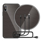 Подарочный набор Nillkin Fancy (черный, беспроводное зарядное устройство/чехол iPhone X/кабель)