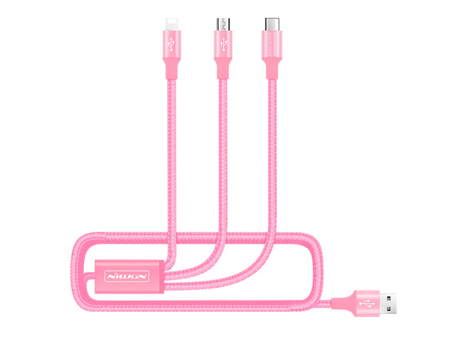Подарочный набор Nillkin Fancy (розовый, беспроводное зарядное устройство/чехол iPhone X/кабель)