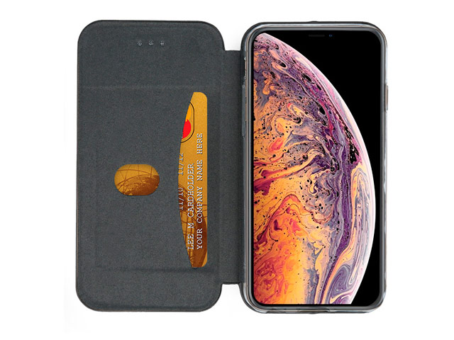 Чехол Yotrix FolioCase для Apple iPhone XS (черный, кожаный)