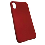 Чехол Yotrix SoftVelvet для Apple iPhone XS (темно-красный, гелевый)