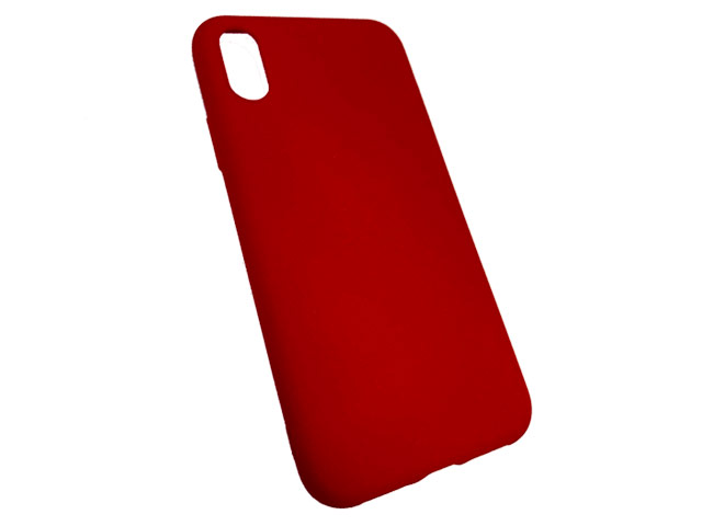 Чехол Yotrix SoftVelvet для Apple iPhone XS (красный, гелевый)