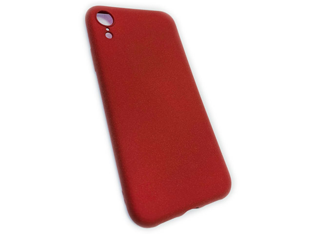 Чехол Yotrix SoftVelvet для Apple iPhone XR (темно-красный, гелевый)