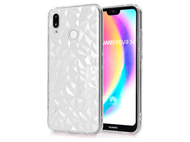 Чехол Yotrix DiamondCase для Huawei P20 lite (прозрачный, гелевый)