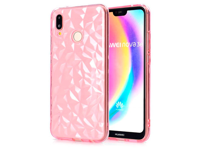 Чехол Yotrix DiamondCase для Huawei P20 lite (розовый, гелевый)