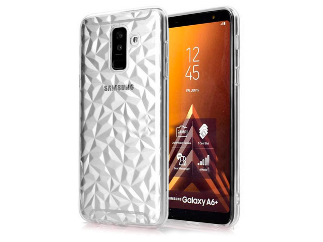 Чехол Yotrix DiamondCase для Samsung Galaxy A6 plus 2018 (прозрачный, гелевый)