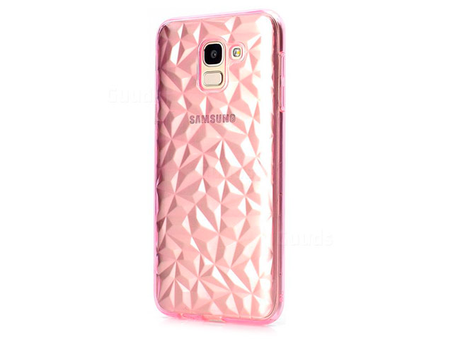 Чехол Yotrix DiamondCase для Samsung Galaxy A8 2018 (розовый, гелевый)