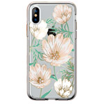 Чехол Comma Crystal Flowers для Apple iPhone XS (Magnolia White, гелевый)