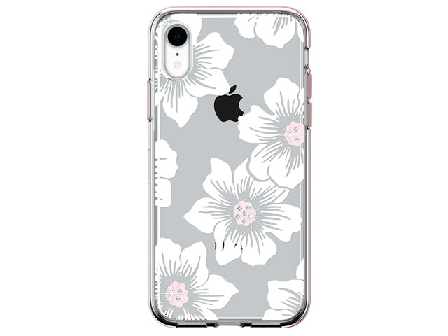 Чехол Comma Crystal Flowers для Apple iPhone XR (Peony Brown, гелевый)