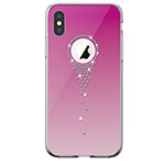 Чехол Comma Crystal Angel Tears для Apple iPhone XS (розовый, гелевый)