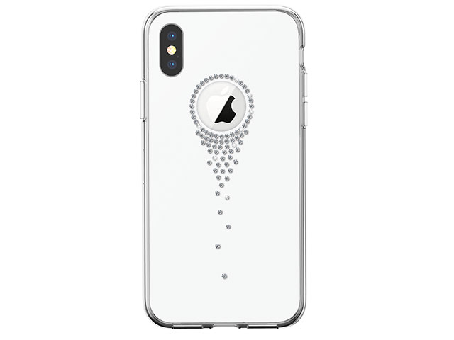 Чехол Comma Crystal Angel Tears для Apple iPhone XS (белый, гелевый)