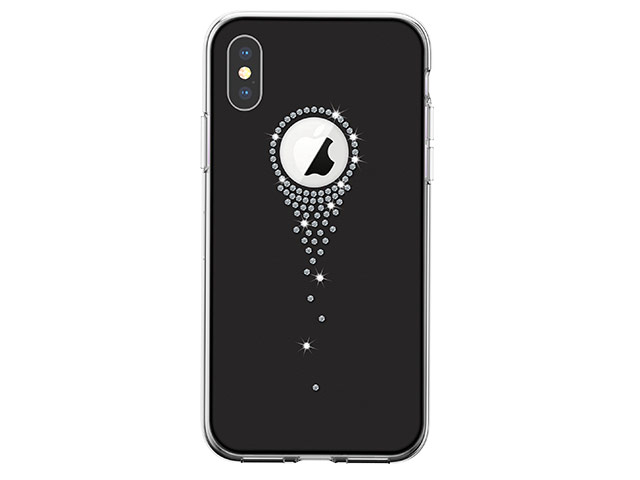 Чехол Comma Crystal Angel Tears для Apple iPhone XS (черный, гелевый)