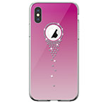 Чехол Comma Crystal Angel Tears для Apple iPhone XS max (розовый, гелевый)