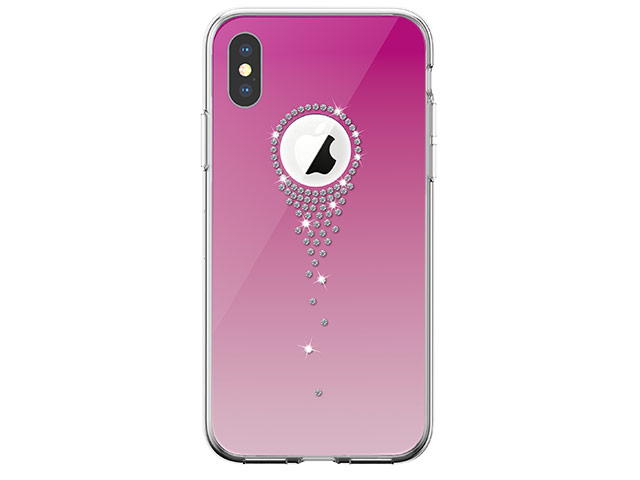 Чехол Comma Crystal Angel Tears для Apple iPhone XS max (розовый, гелевый)