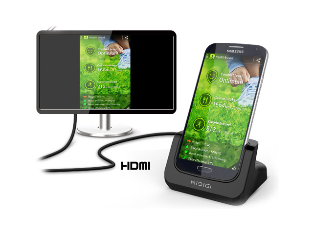 Dock-станция KiDiGi HDMI Cover-mate Cradle для Samsung Galaxy S4 i9500 (черная)