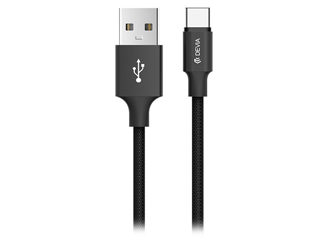 USB-кабель Devia Pheez Cable универсальный (USB Type C, 1 метр, черный)