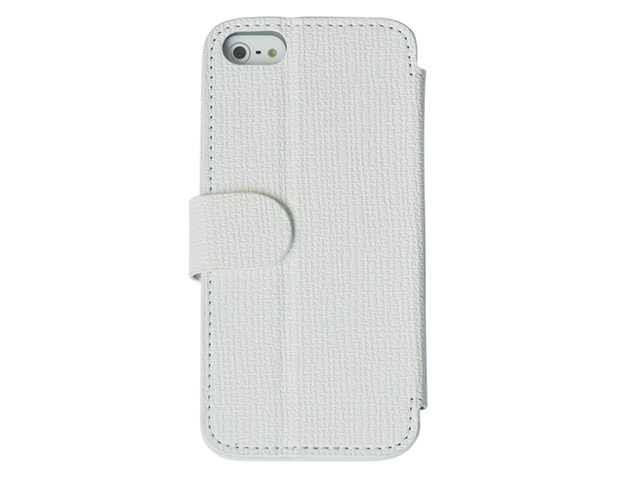 Чехол Discovery Buy Fence Style Case для Apple iPhone 5 (белый, кожанный)