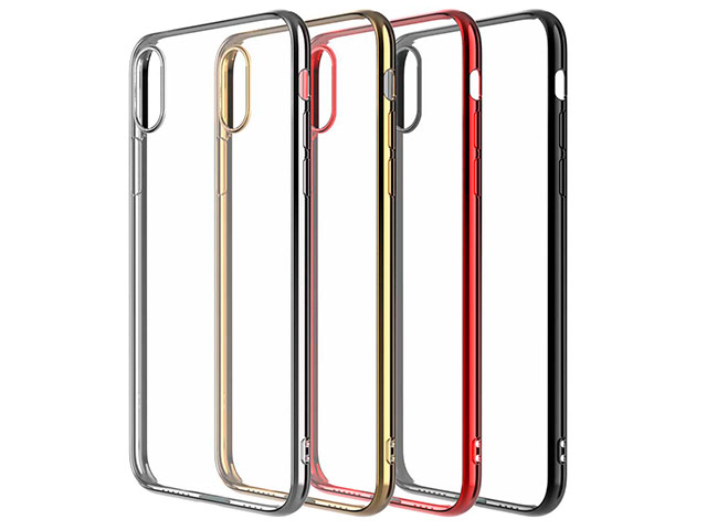 Чехол Devia Glitter Soft case для Apple iPhone XS (черный, гелевый)