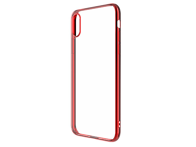 Чехол Devia Glitter Soft case для Apple iPhone XS (красный, гелевый)