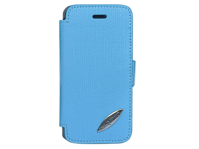 Чехол Discovery Buy Fence Style Case для Apple iPhone 5 (голубой, кожанный)