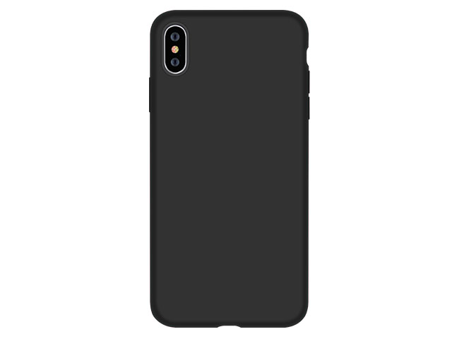 Чехол Devia Nature case для Apple iPhone XS (черный, силиконовый)