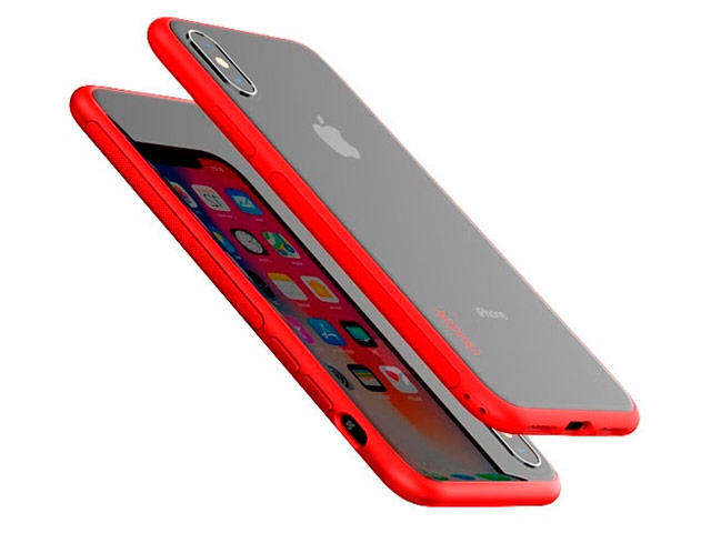 Чехол Devia Yosung Case для Apple iPhone XS (красный, гелевый/стеклянный)