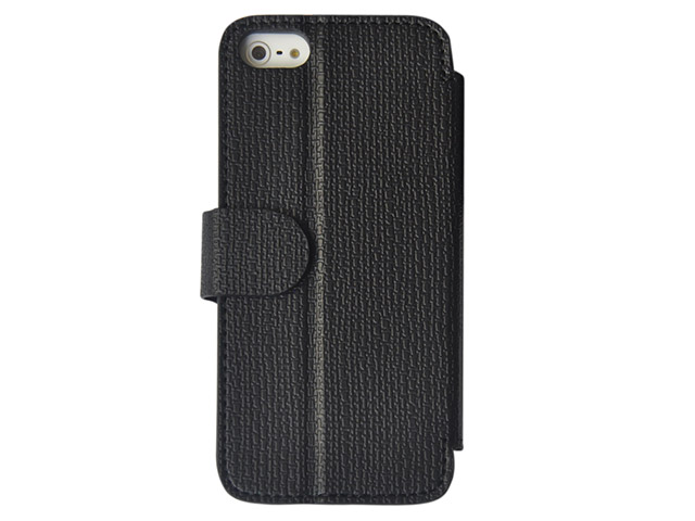 Чехол Discovery Buy Fence Style Case для Apple iPhone 5 (черный, кожанный)