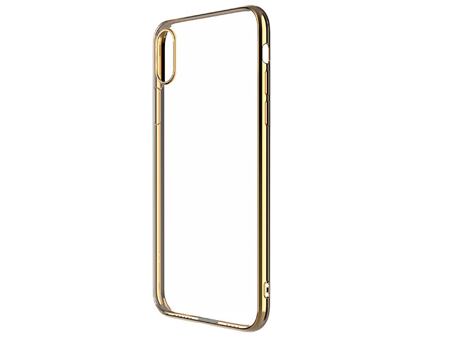 Чехол Comma Roya case для Apple iPhone XS (золотистый, гелевый)