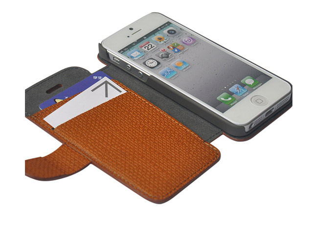 Чехол Discovery Buy Fence Style Case для Apple iPhone 5 (коричневый, кожанный)