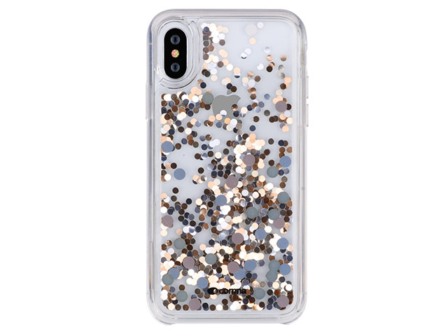 Чехол Comma Pattern case для Apple iPhone XS (золотистый, гелевый)