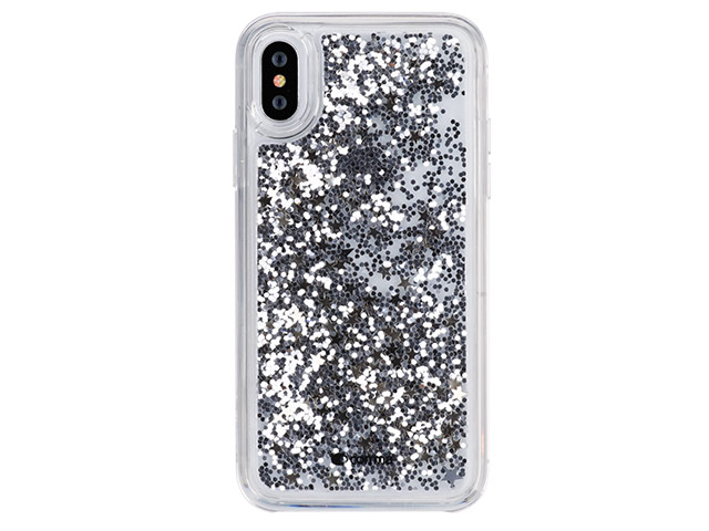 Чехол Comma Pattern case для Apple iPhone XS (серебристый, гелевый)